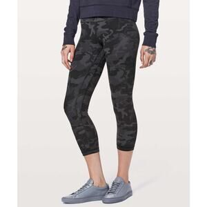 Lululemon Align Crop *21" Incognito Camo Multi Grey - Size: 10